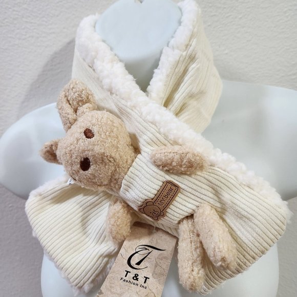 COPY - Scarve+Cap Navy/Beige Kids set, One Size - Picture 5 of 6